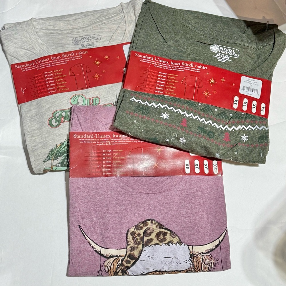 3 Pivotal Partners Christmas standard Unisex non fitted T-Shirt all 3X-large